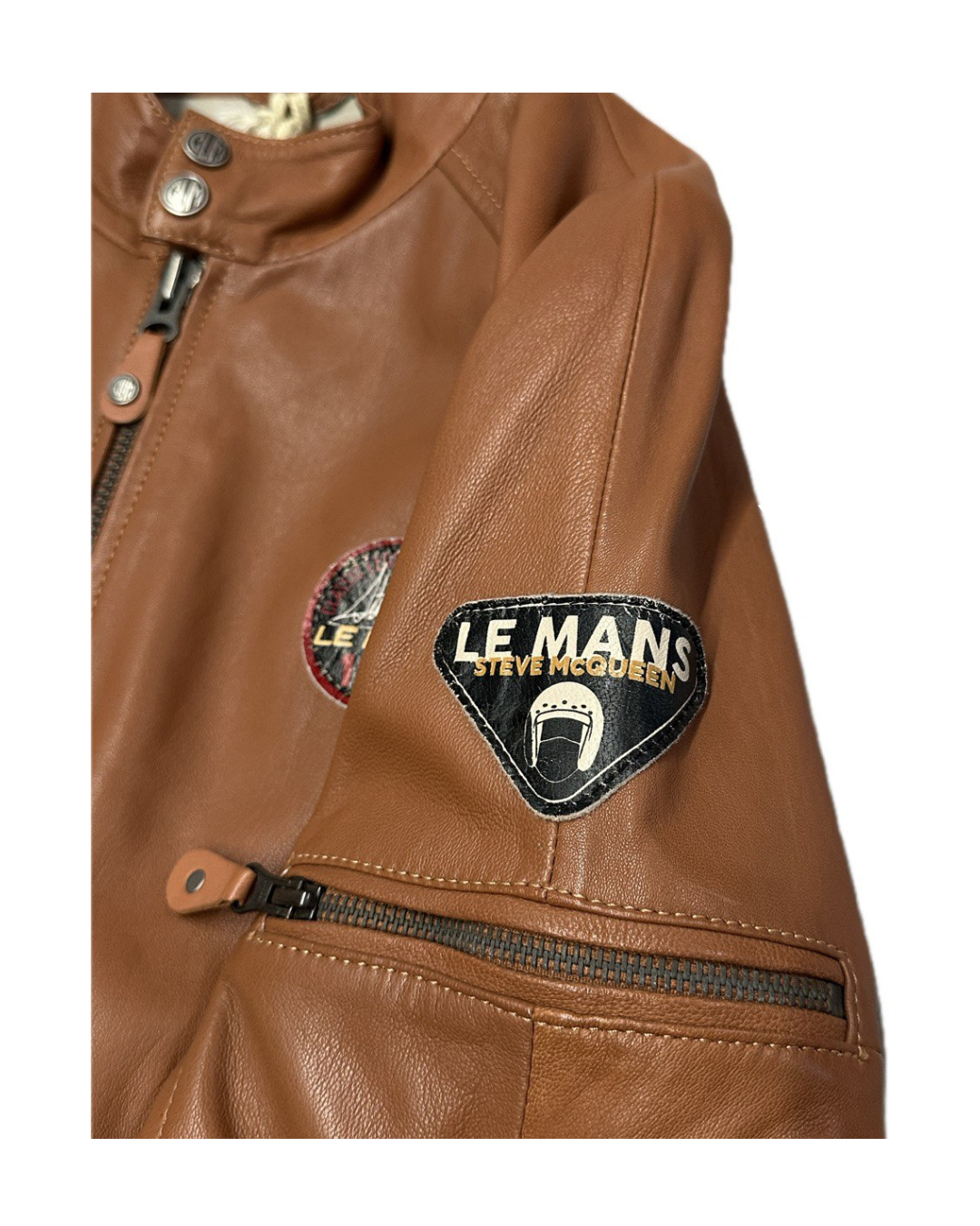 STEVE MCQUEEN Giacca uomo in pelle havane Harry 