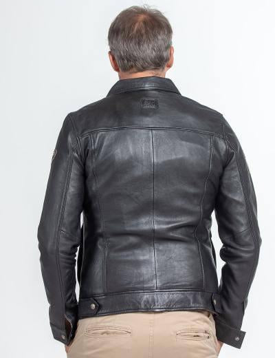 STEVE MCQUEEN Giubbotto uomo Charlie Sheep Crown Noir in pelle montone L 