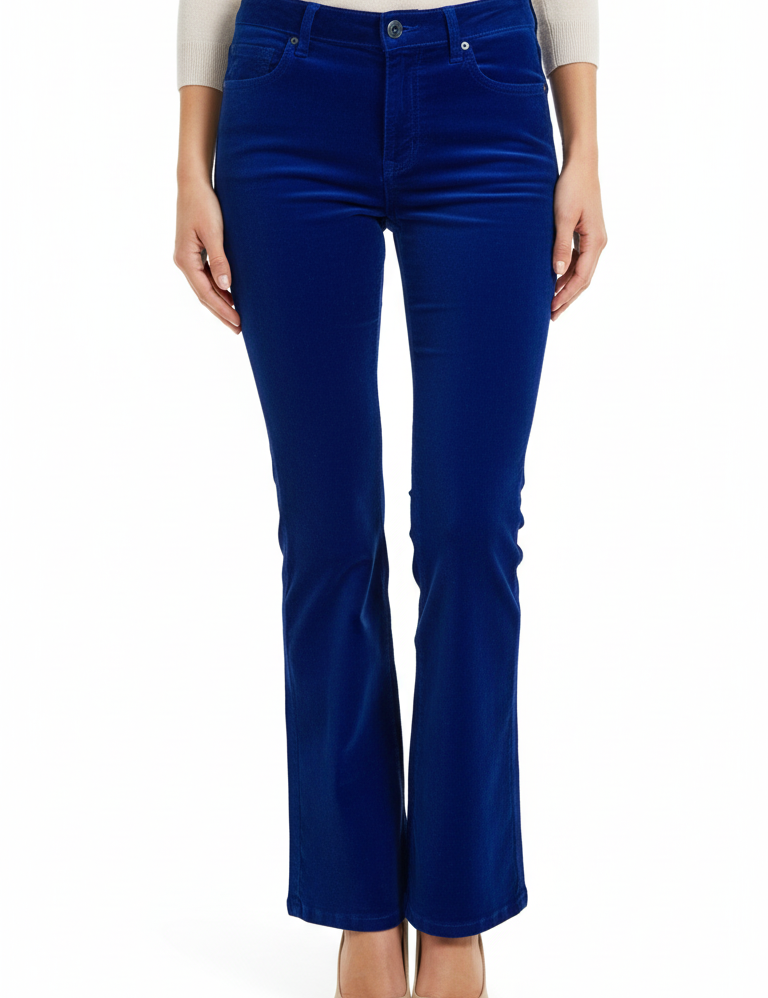 RE-HASH Jeans donna blu velluto Monica-Z 
