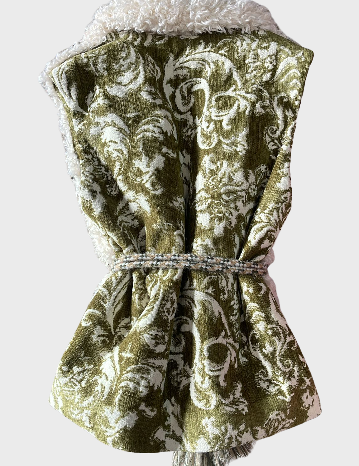 HANAMI D'OR Gilet Donna Eco Pelliccia panna/verde 