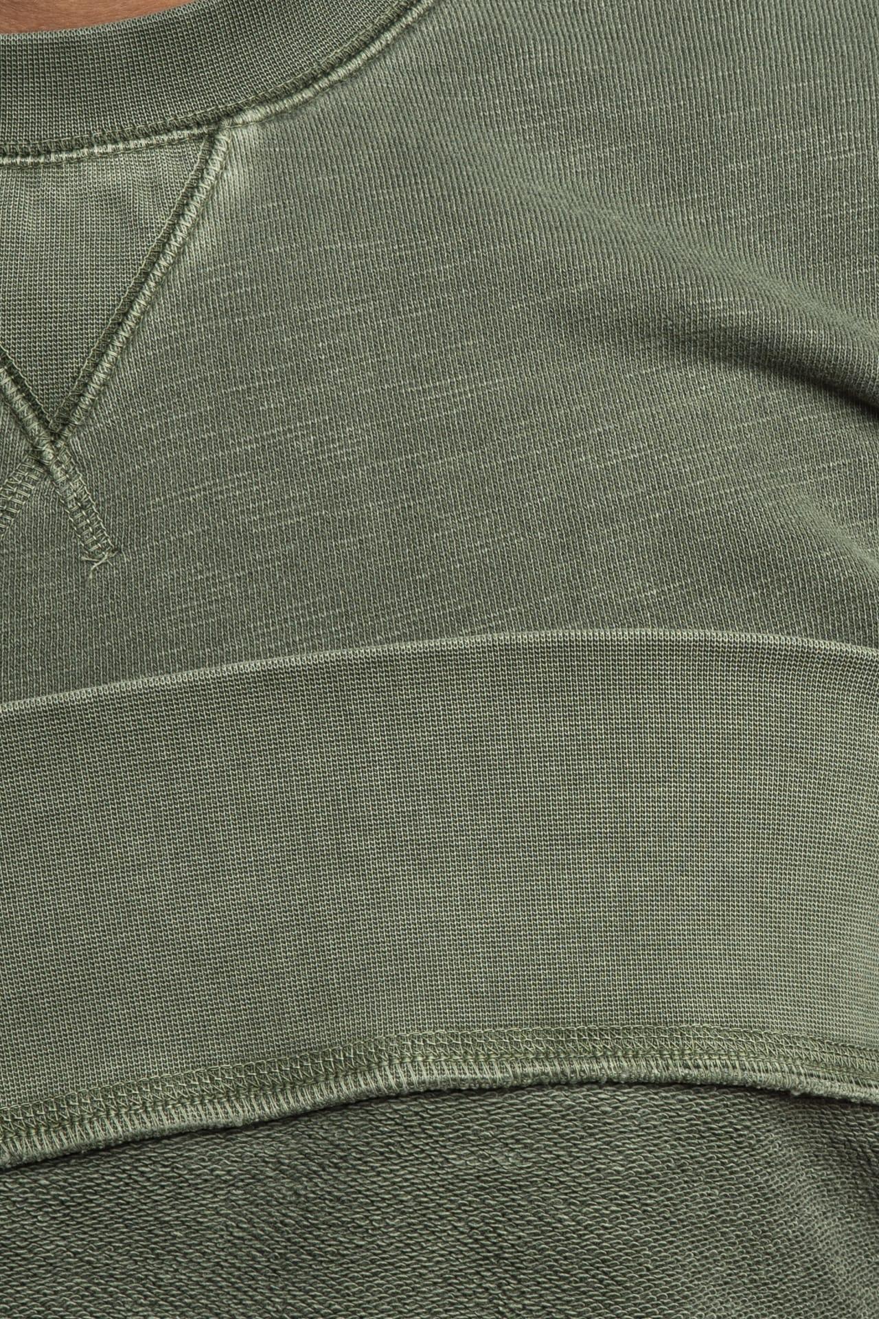 KEELING Felpa unisex in cotone Olive Sabah Crew girocollo 