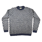 Maglione uomo a pois in cashwool e mohair STYLE MEMORIES PAUL WV-WM P.NEWMAN60BLU-GRIGIO RAKKI 