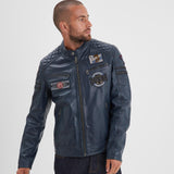 DAYTONA 73 Giacca in pelle uomo Walkor blu 