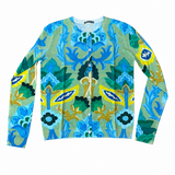 INBEDWITHYOU Cardigan donna Floral fantasia in misto cotone e seta 
