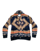Cardigan uomo Everest nocciola/blu