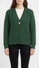 Cardigan donna in cashmere verde inglese