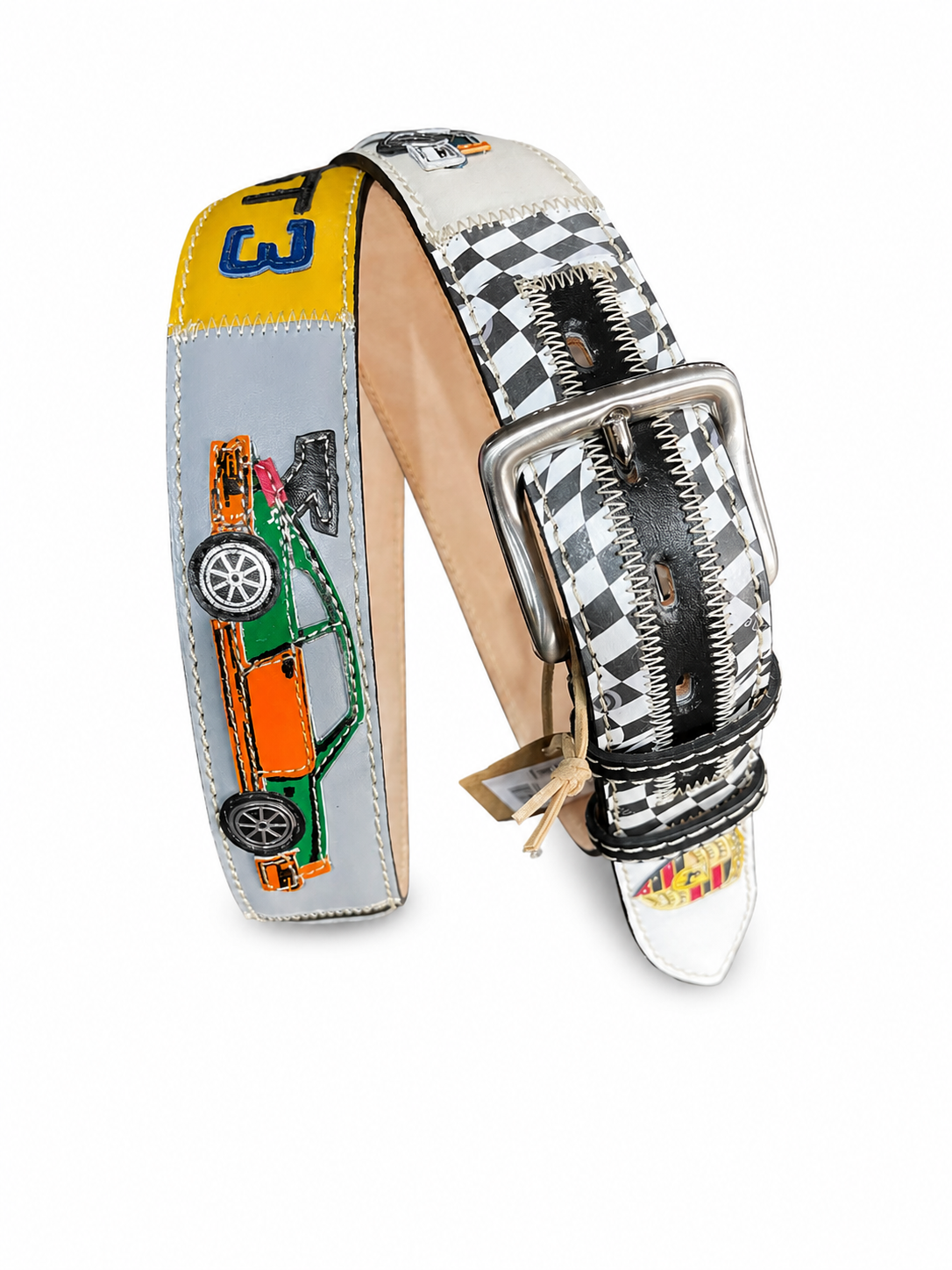 RED BELTS Cintura artigianale in pelle Porsche GT3 