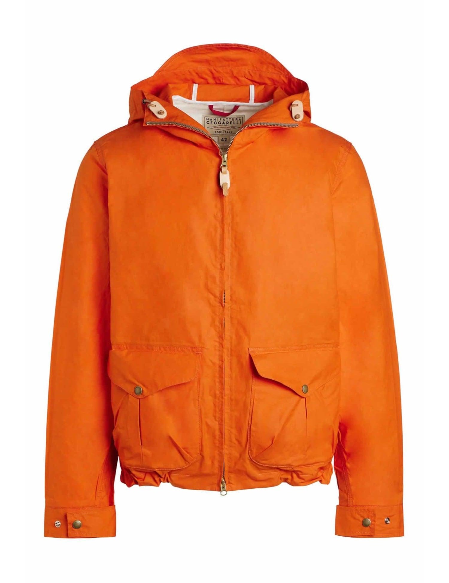 MANIFATTURA CECCARELLI Blazer uomo impermeabile con cappuccio in cotone e poliestere 