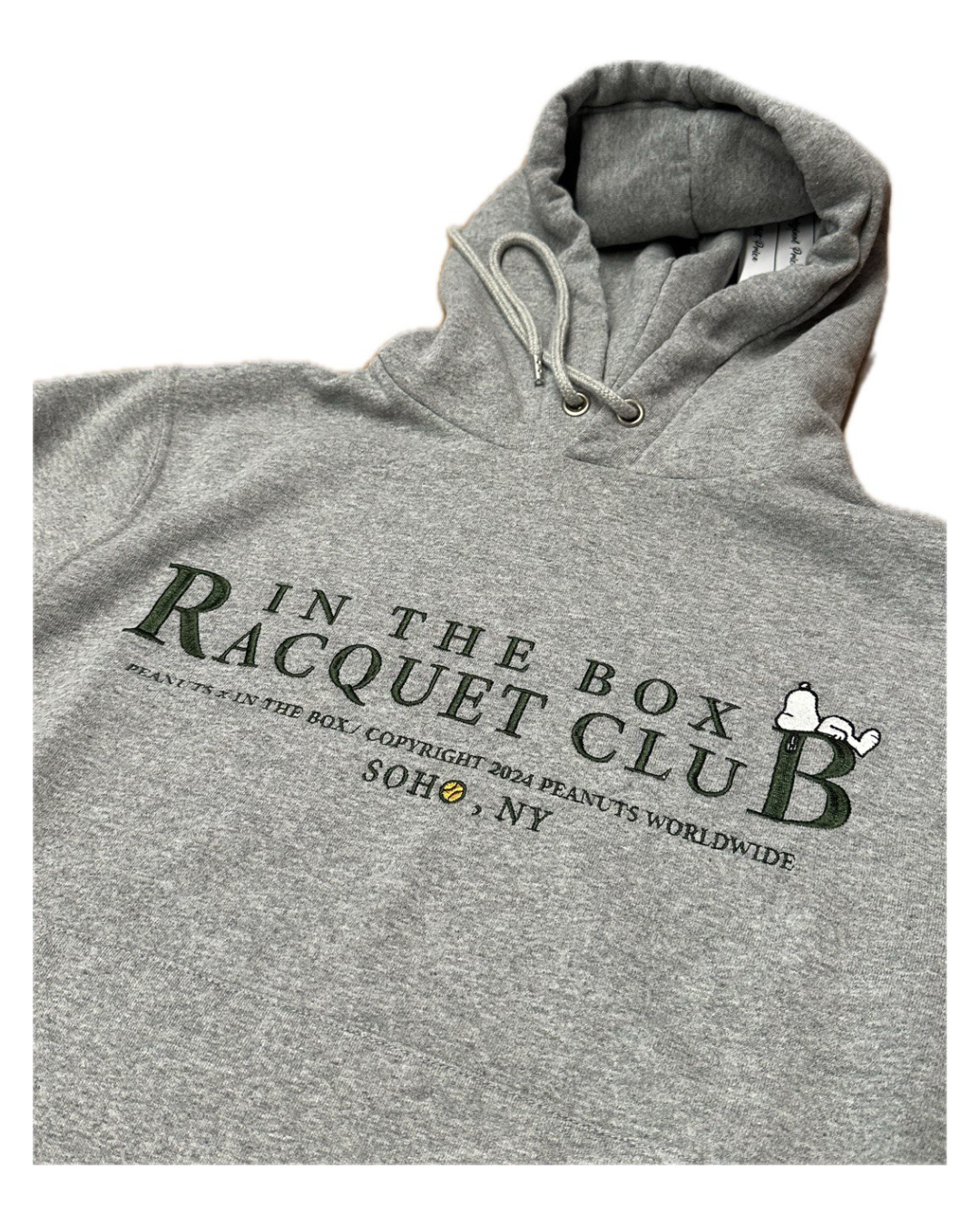 INTHEBOX Felpa unisex grigio melange Snoopy Racquet Club 