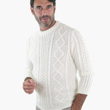 RAKKI Maglione girocollo bianco uomo The King of Cool 