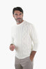 The King of Cool Men's White Crew Neck Sweater