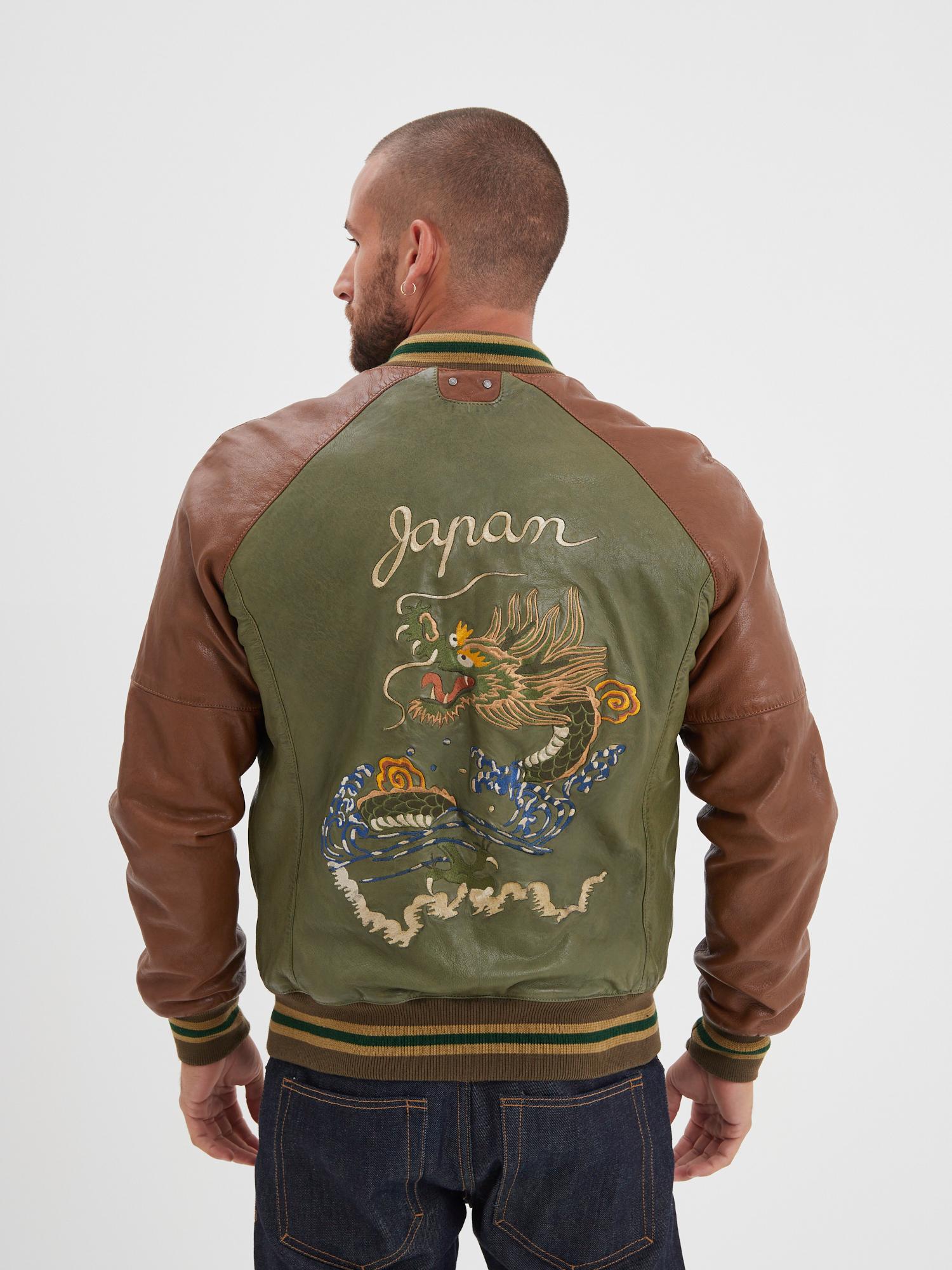 DAYTONA 73 Giacca uomo in pelle verde Hanks 