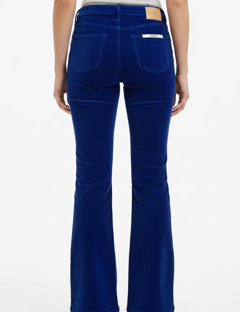 RE-HASH Jeans donna blu velluto Monica-Z 