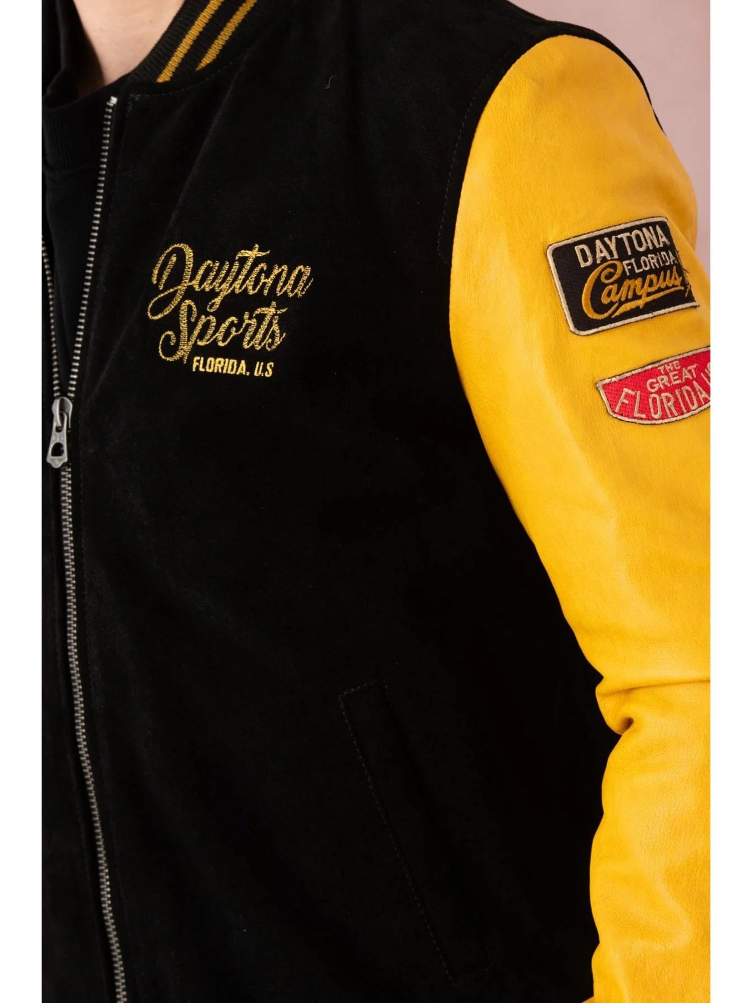 DAYTONA 73 Giacca Academy Buff Black & Yellow uomo 