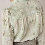 MAISON HOTEL Camicia donna Rani Mineral Jade ricamata 
