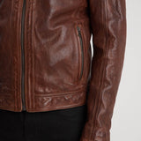 DAYTONA 73 Giacca uomo in pelle dark cognac Bishop 