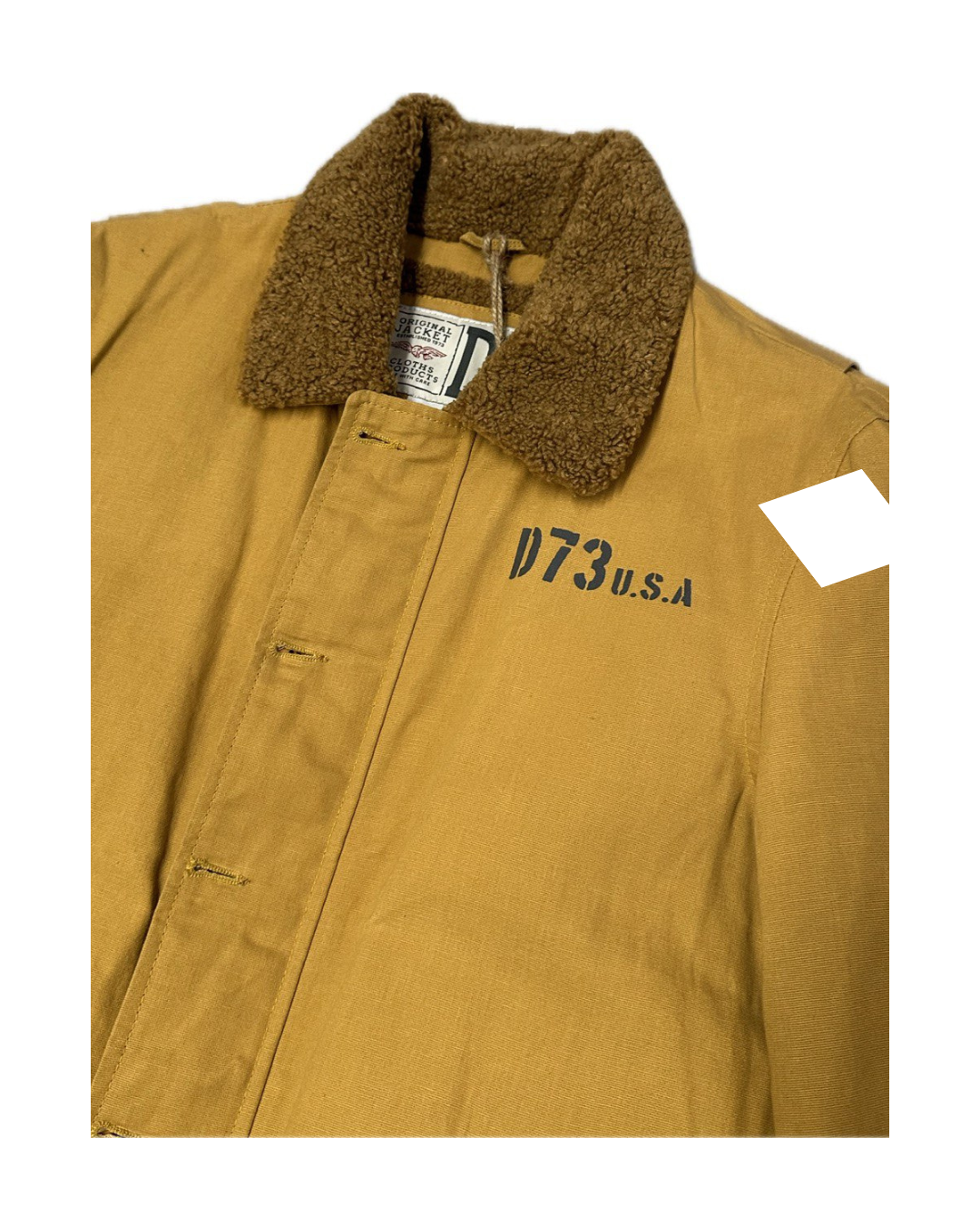 DAYTONA 73 Giacca uomo in canvas di cotone Farman Mustard 