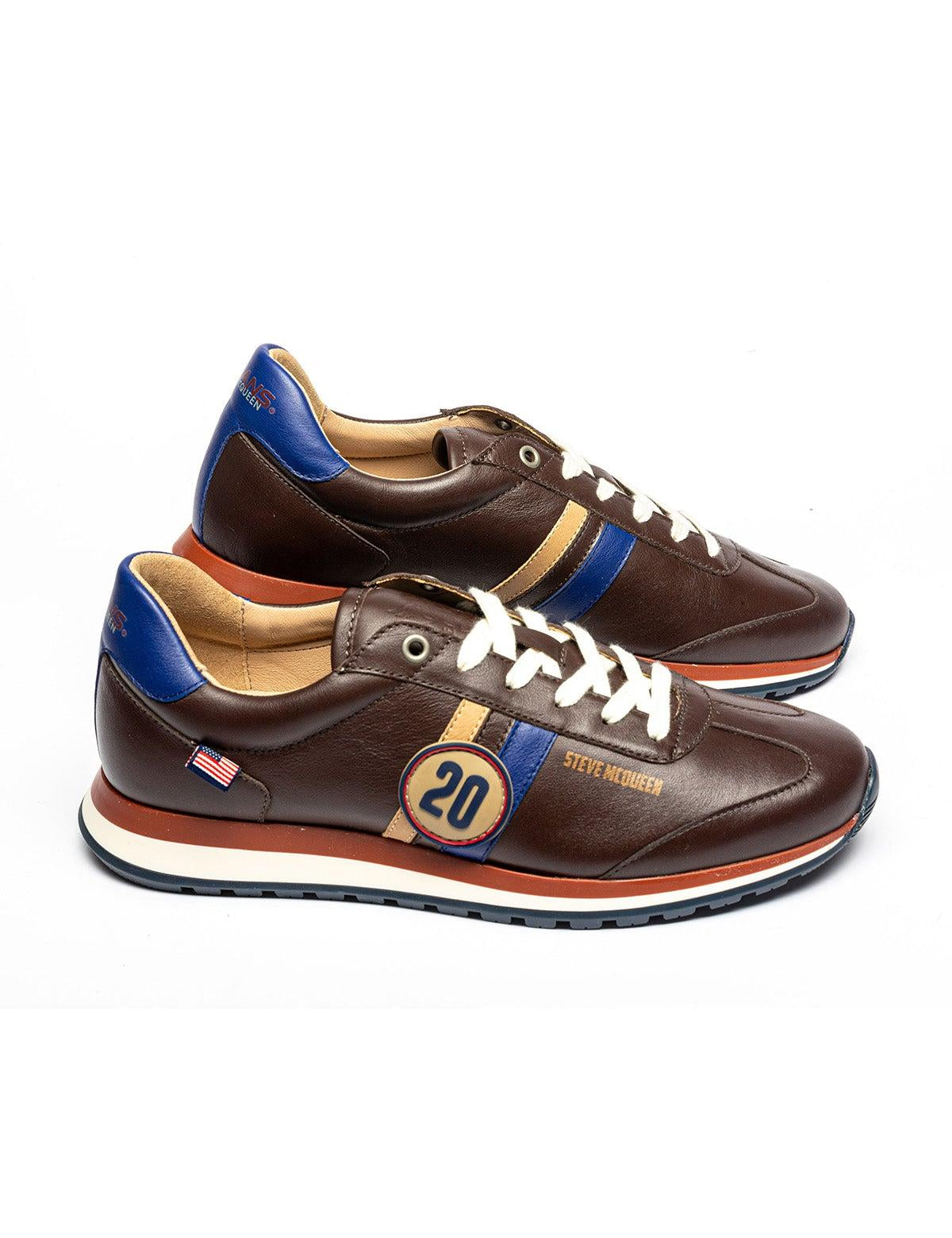 CLM Sneakers in pelle marrone scuro uomo Cool 