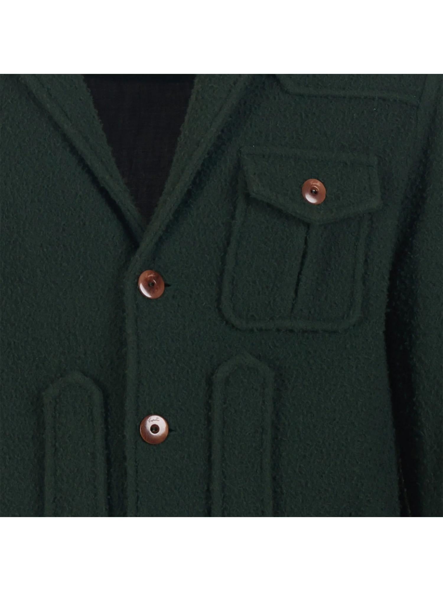 CAPALBIO Giacca iconica in lana di Casentino verde 