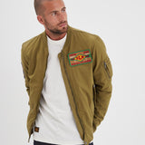 DAYTONA 73 Bomber uomo in cotone verde khaki Corpus 