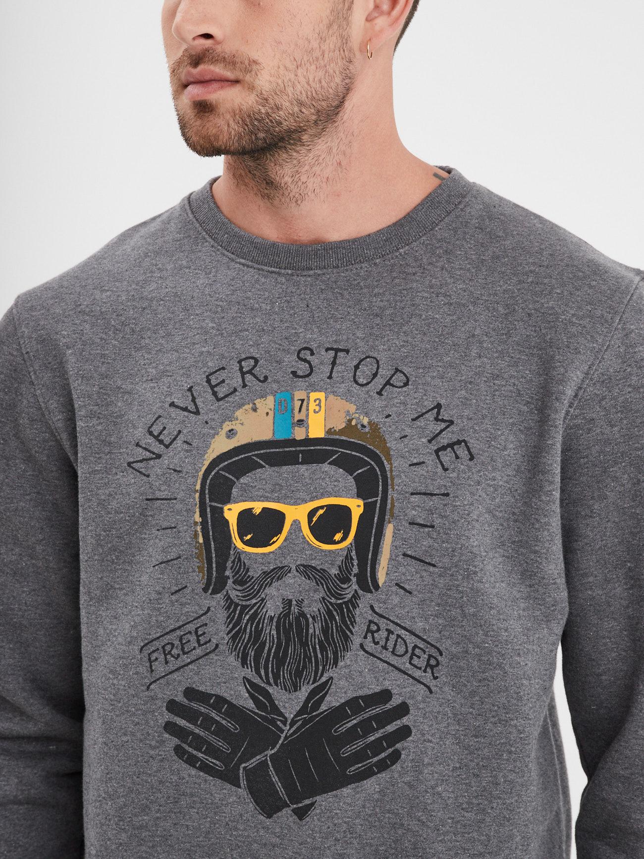 DAYTONA 73 Felpa uomo Hypster grigio scuro 