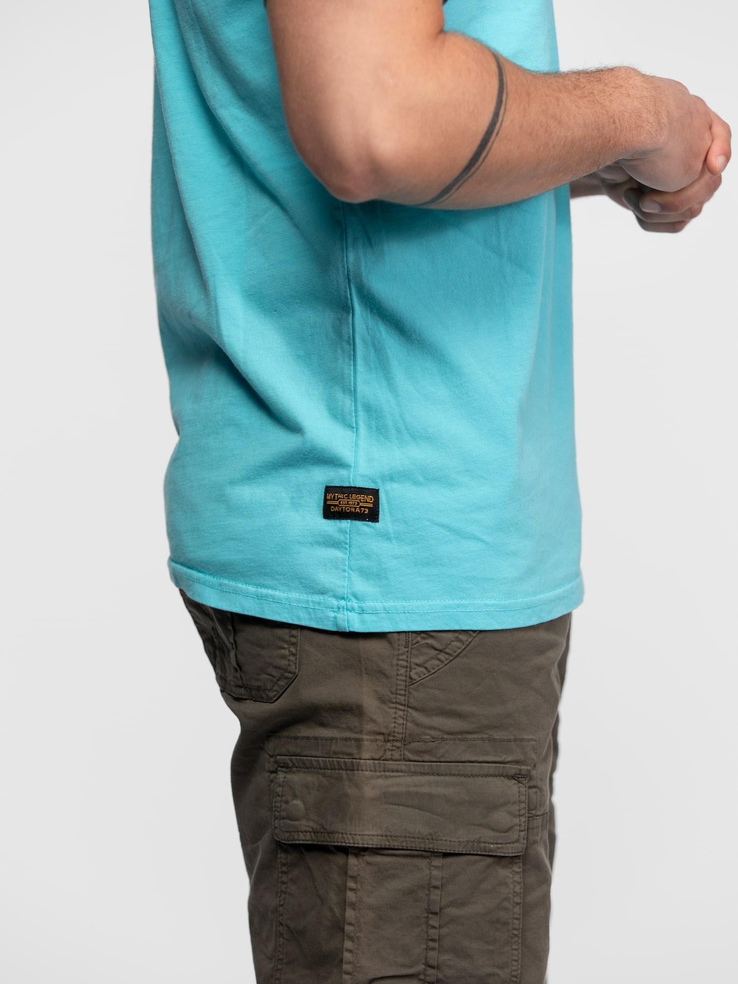 DAYTONA 73 T-shirt uomo Cedar girocollo azzurra 
