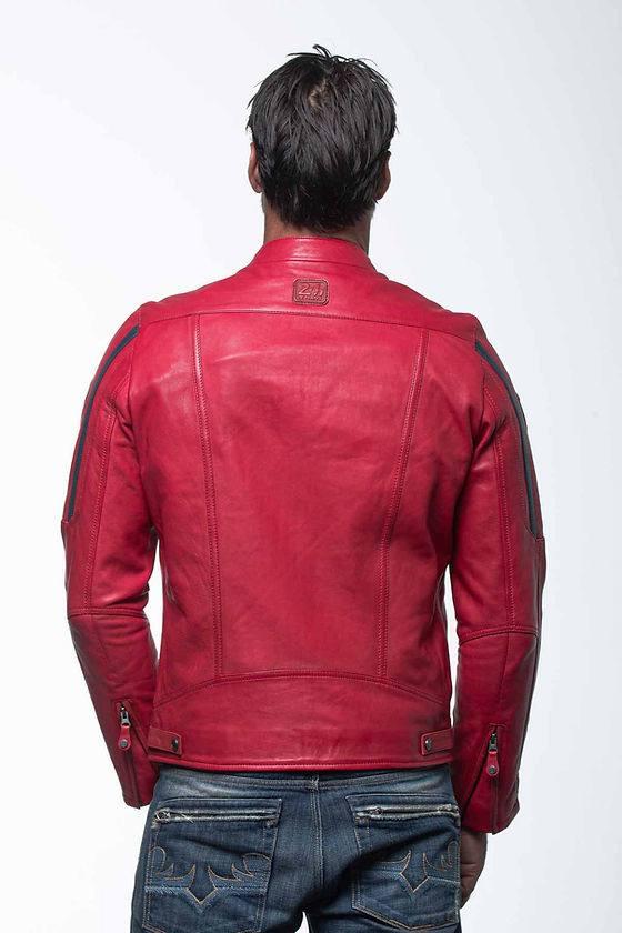 LE MANS Giubbotto uomo Lagache4 pelle montone rosso 2XL 