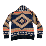 TOOCO Cardigan uomo Everest nocciola/blu 