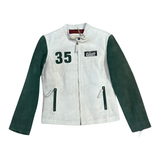 WARSON Giacca donna in pelle Grand Prix verde 
