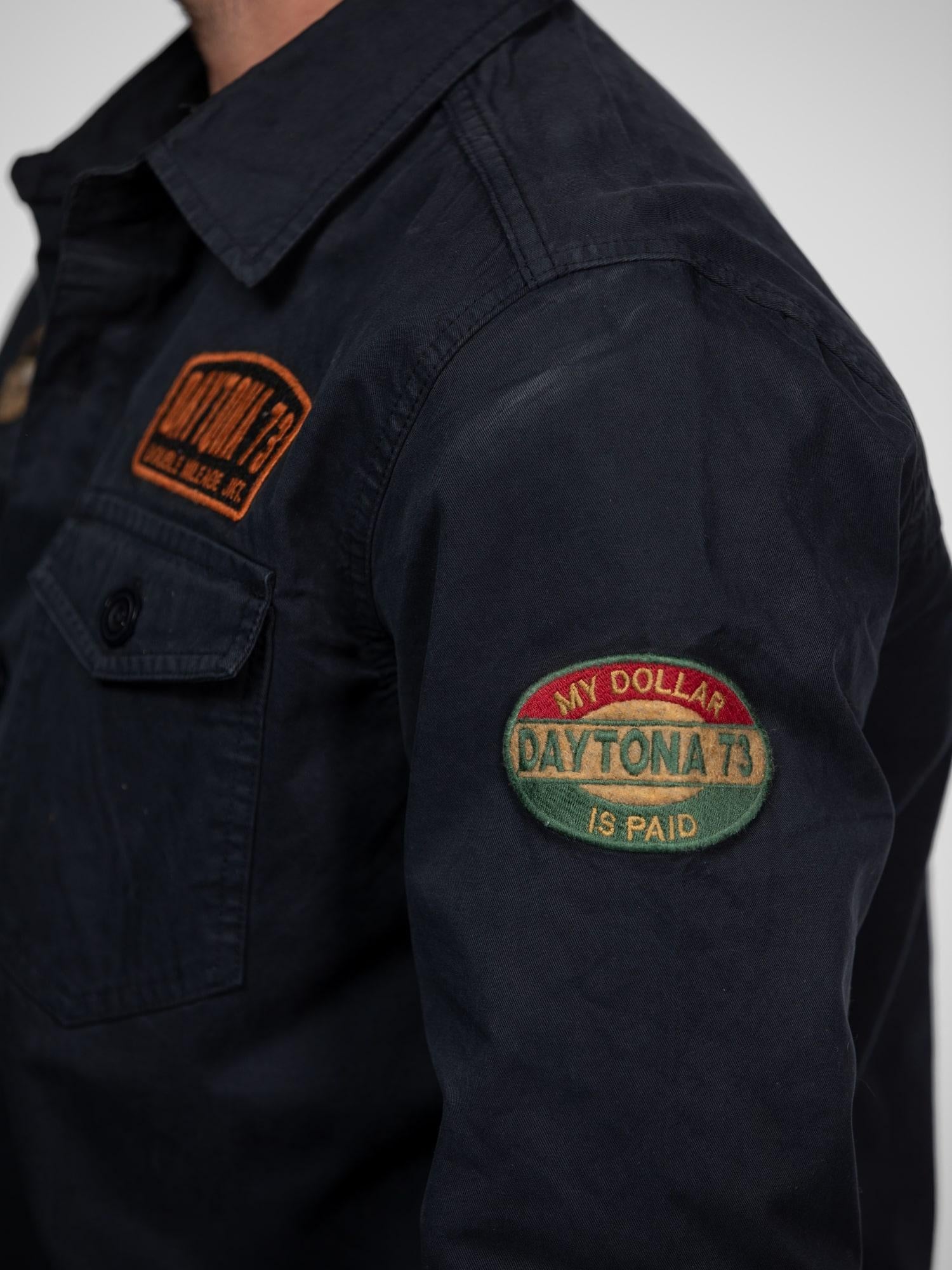 DAYTONA 73 Camicia militare uomo Jeffmarti blu 