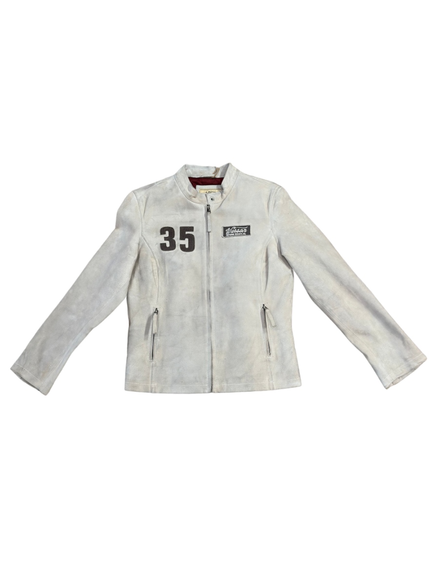 WARSON Giacca donna in pelle Grand Prix bianco 