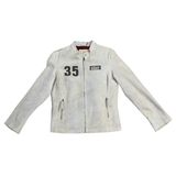 WARSON Giacca donna in pelle Grand Prix bianco 