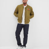 DAYTONA 73 Bomber uomo in cotone verde khaki Corpus 