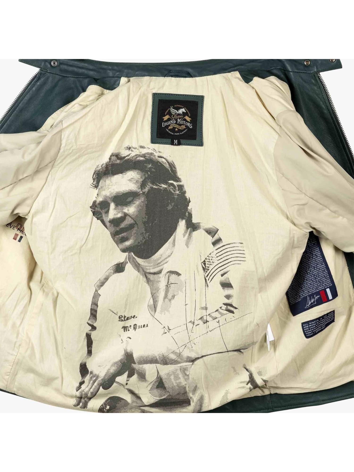 STEVE MCQUEEN Giubbotto uomo in pelle Bill Petrol 