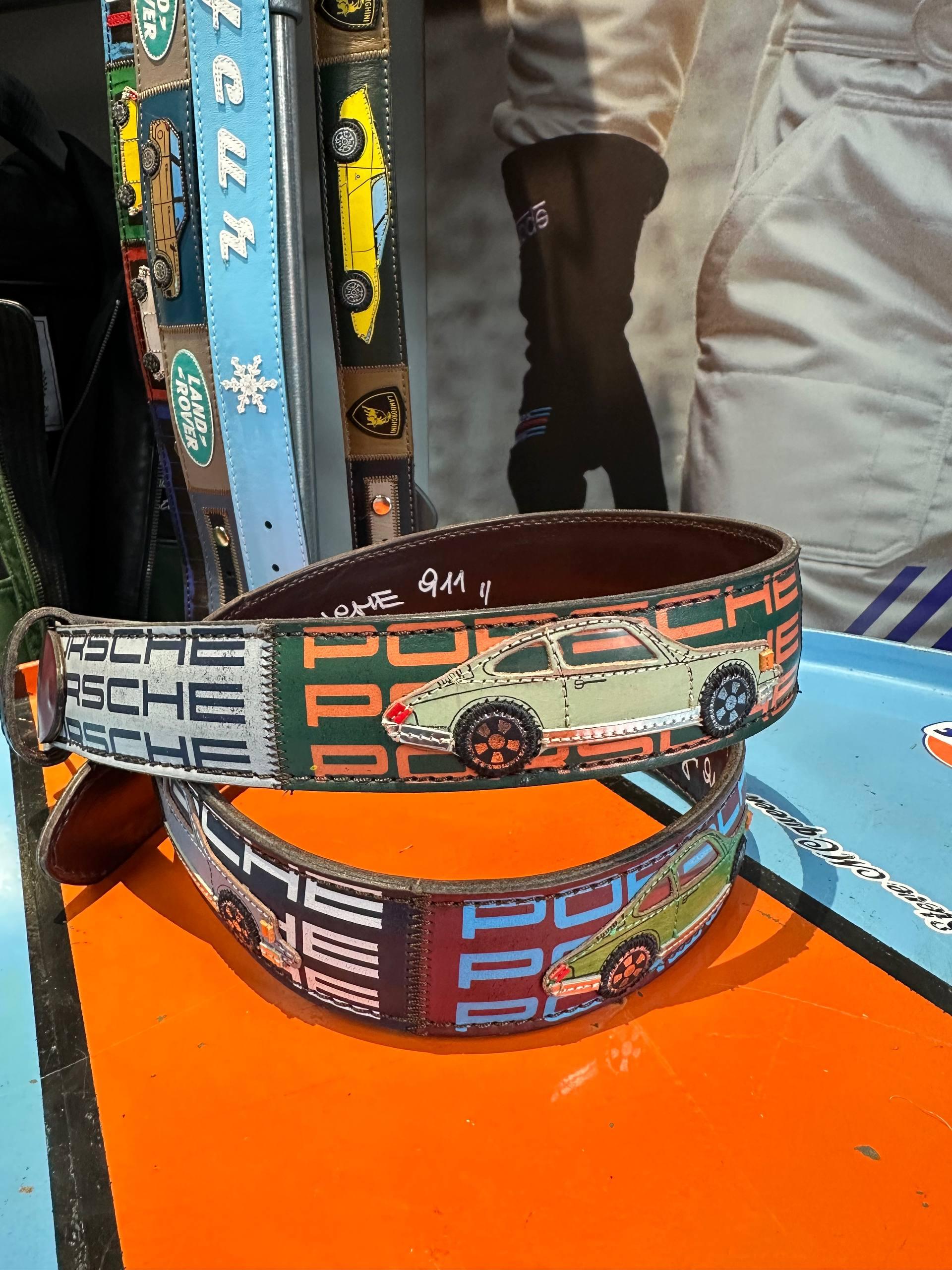 DESIGN ARTIGIANALE Cintura Artigianale in Pelle Porsche 911 