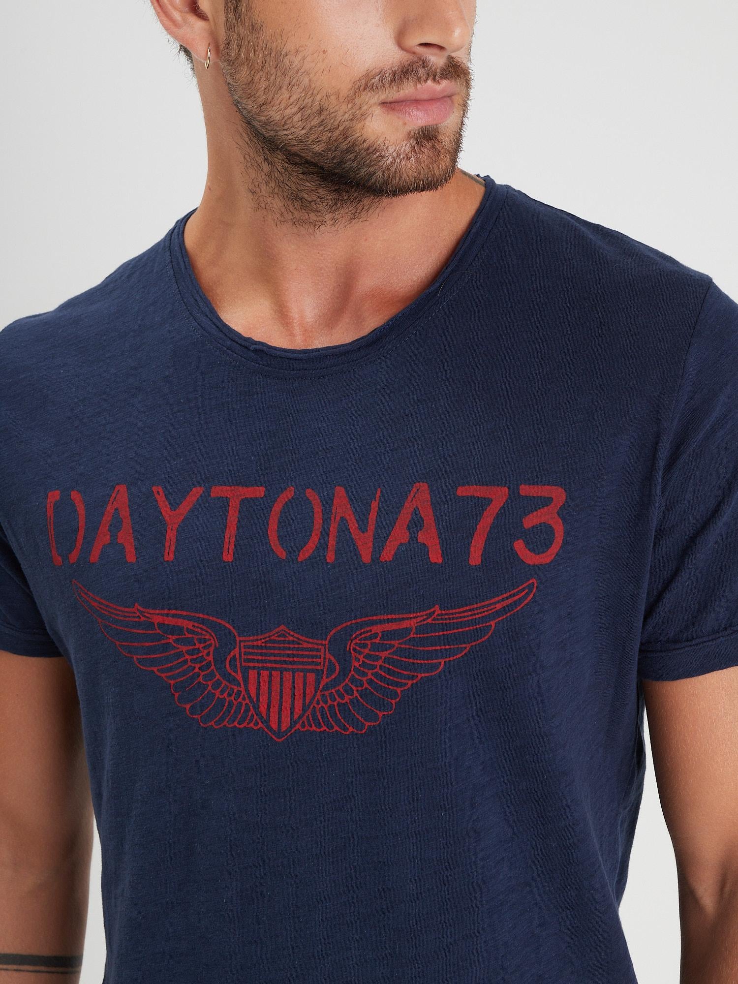 DAYTONA 73 T-shirt uomo American Slub navy 