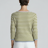 BE YOU GERALDINEALASIO Maglia Benedicta verde/bianco 