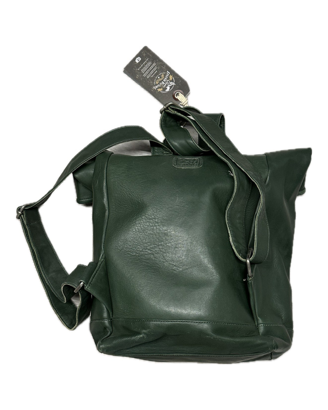 LE MANS Zaino unisex in pelle verde 