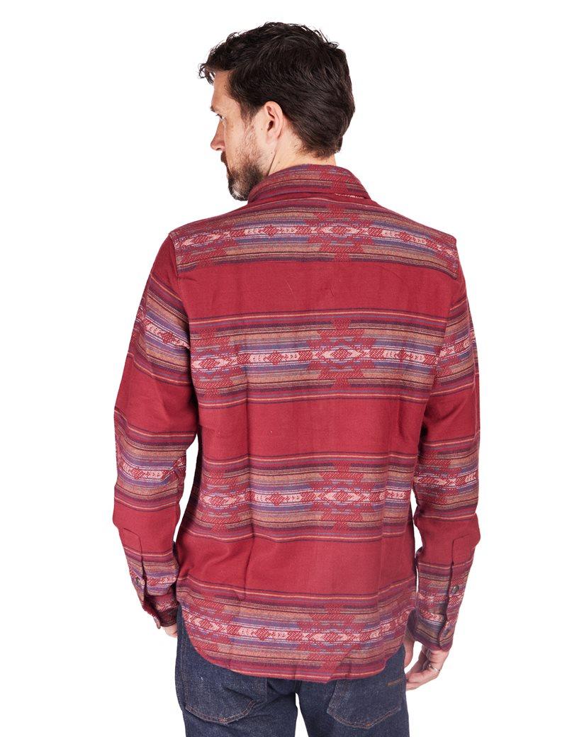 IRON AND RESIN Camicia uomo Klamath in flanella rossa 