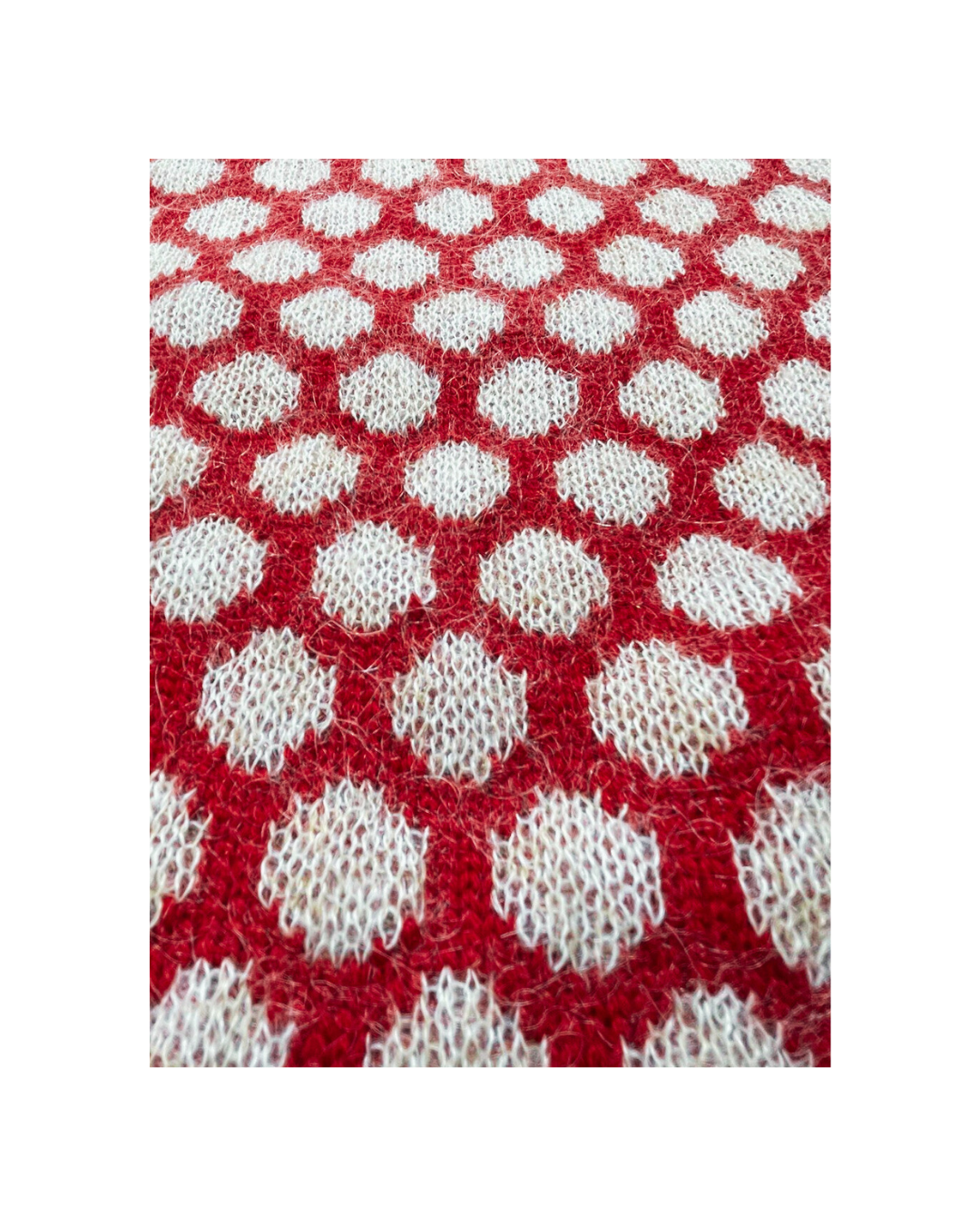 RAKKI Maglione uomo a pois in cashwool e mohair 