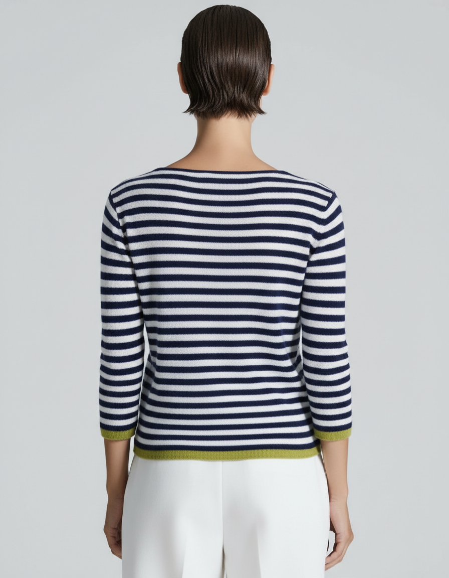 BE YOU GERALDINEALASIO Maglia Benedicta blu/bianco 