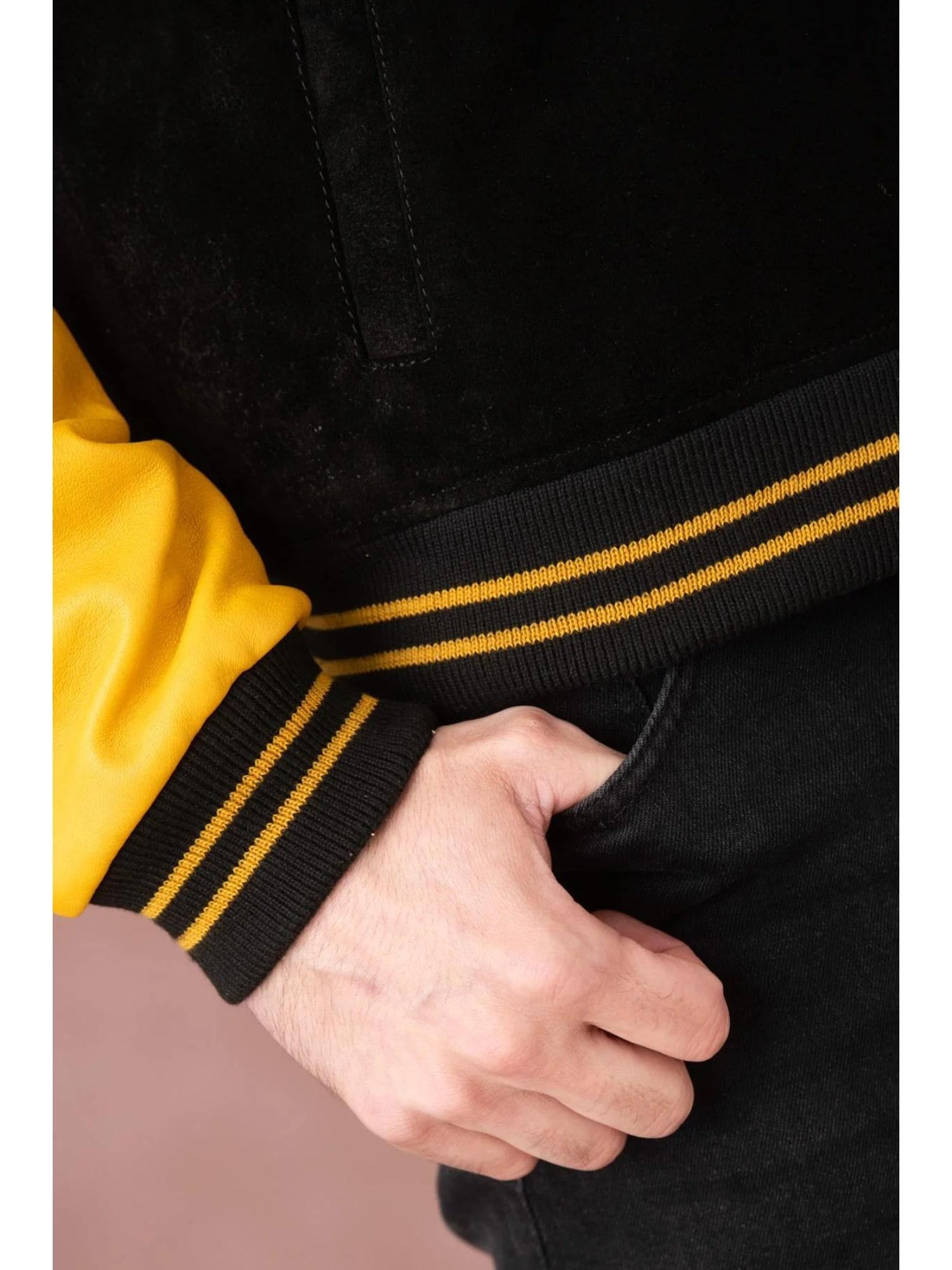 DAYTONA 73 Giacca Academy Buff Black & Yellow uomo 