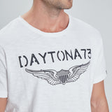 DAYTONA 73 T-shirt uomo American Slub bianca 