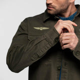 DAYTONA 73 Camicia militare uomo Jeffbull light khaki 