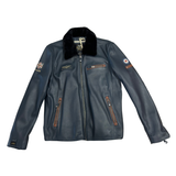 AIR FORCE Giacca pelle Lecluse navy 