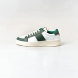 SAINT SNEAKERS Sneakers uomo in pelle Tennis bianche e verdi 