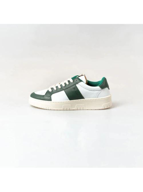 SAINT SNEAKERS Sneakers uomo in pelle Tennis bianche e verdi 