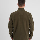 DAYTONA 73 Camicia militare uomo Jeffy verde militare 