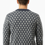 RAKKI Maglione uomo a pois in cashwool e mohair 