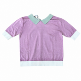 INBEDWITHYOU Maglia donna Solid Colour con colletto in cotone e viscosa 